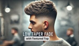 Low Taper Fade with Textured Top