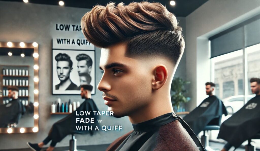 Low Taper Fade with a Quiff