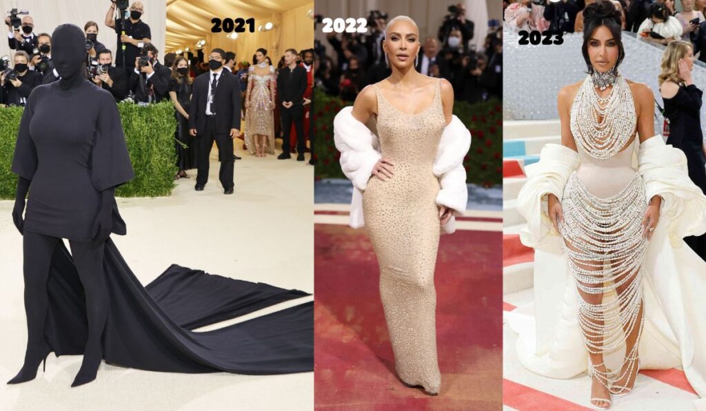 Past and Present Met Gala Looks of Kim Kardashian