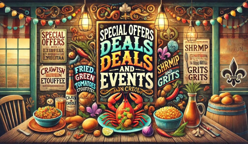 Special Offers, Deals, and Events at Comeaux Restaurant