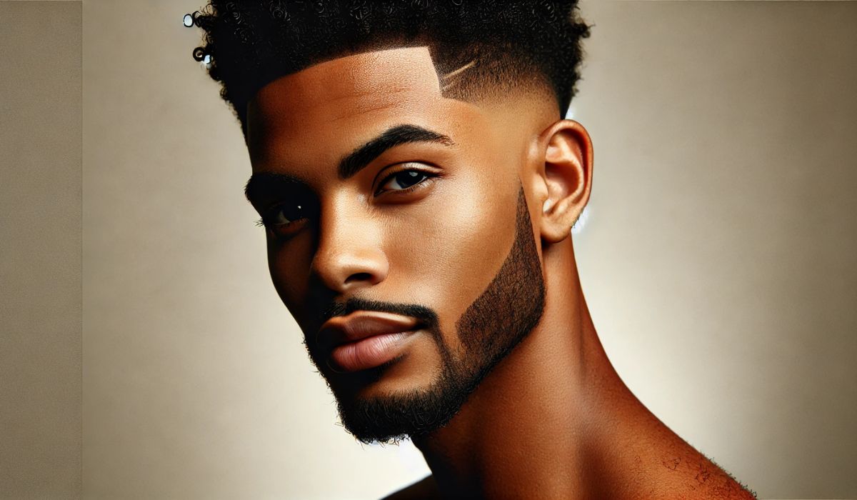 low taper fade black male