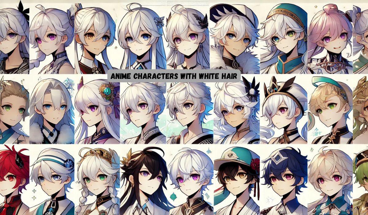 anime characters with white hair